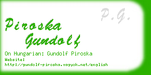 piroska gundolf business card